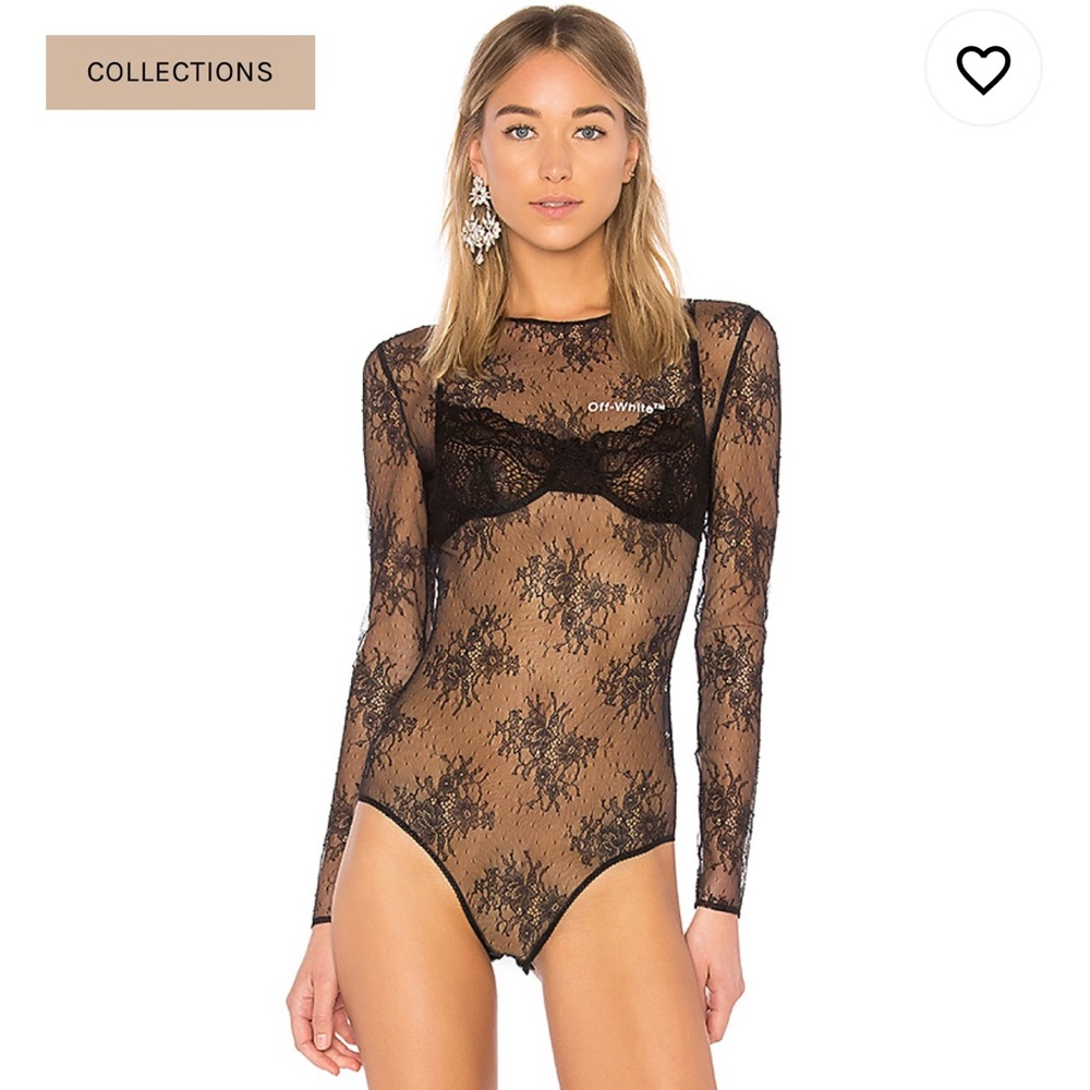 Off White Lace Bodysuit